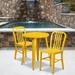 Latitude Run® Alston Metal Indoor/Outdoor 3 Piece Dining Set Metal in Yellow | 29 H x 24 W x 24 D in | Wayfair LDER8448 43608712