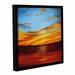 Latitude Run® Tranquill Sunset Framed Painting Print on Canvas on Wrapped Canvas in Blue/Orange/Red | 24 H x 24 W x 2 D in | Wayfair