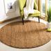 Gold Round 6' Area Rug - Safavieh Eco-Smart Striped Handmade Area Rug 72.0 x 0.35 in brown/orangeCotton/Jute & Sisal | Wayfair NF212E-6R