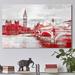 Latitude Run® 'Big Ben II' Graphic Art Print on Wrapped Canvas in Red | 28 H x 48 W in | Wayfair LRUN8579 39986485