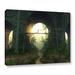 Latitude Run® 'Bridge Under The Bridge' Photographic Print on Wrapped Canvas in Gray/Green | 8 H x 10 W x 2 D in | Wayfair LTDR7244 41003616