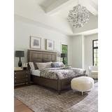 Lexington Ariana St. Tropez Panel Bed Wood & /Upholstered/Polyester in Brown | 65 H x 63 W x 88 D in | Wayfair 732-133C