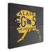 Latitude Run® Alaska Graphic Art on Wrapped Canvas in Black/Yellow | 18 H x 18 W x 2 D in | Wayfair LTRN1719 27749604