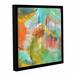 Latitude Run® Spectacular Effect I Framed Painting Print on Wrapped Canvas in Green/Orange | 18 H x 18 W x 2 D in | Wayfair LTRN5118 30800939