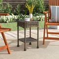 Lark Manor™ Arved Wicker Side Table Wicker/Rattan in Brown | 20 H x 12 D in | Outdoor Furniture | Wayfair LRKM3327 41885935