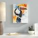 Latitude Run® Toucan 1 by Liz Chaderton - Print on Canvas in Black/Blue/Orange | 18 H x 14 W x 2 D in | Wayfair LTRN6418 30805149