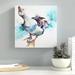 Latitude Run® Goose Painting Print on Wrapped Canvas in Blue/Brown/Green | 24 H x 24 W x 2 D in | Wayfair LTRN6725 30806274