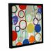 Latitude Run® Rainbow Circles I 2 Framed Painting Print on Wrapped Canvas in Blue/Gray/Green | 10 H x 10 W x 2 D in | Wayfair LTRN5305 33280385