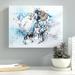 Latitude Run® Sheep 10 Painting Print on Wrapped Canvas Metal in Black/Blue/Brown | 24 H x 32 W x 2 D in | Wayfair LTRN6439 30805225