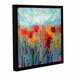 Latitude Run® Shimmering Framed Painting Print Canvas in Blue/Red | 10 H x 10 W x 2 D in | Wayfair LTRN7337 33281347