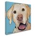 Latitude Run® Lucky Dog Canvas Art Painting Print on Wrapped Canvas in Blue | 14 H x 14 W x 2 D in | Wayfair LTRN8014 30965879