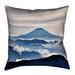 Latitude Run® 'Hashimoto A View of Mt. Fuji Square Pillow Cover Polyester | 26 H x 26 W x 1 D in | Wayfair LTDR8541 41375946