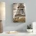 Latitude Run® View of the Eiffel Tower Photographic Print on Wrapped Canvas Metal in Brown | 32 H x 22 W x 2 D in | Wayfair LTRN8373 30966943