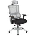 Inbox Zero Geriyah Ergonomic Task Chair Upholstered/Metal in Black/Brown | 47.5 H x 25.25 W x 25.5 D in | Wayfair LTTN1355 43914203