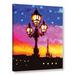 Latitude Run® Streetlamp & La Tour Eiffel Painting Print on Wrapped Canvas in Black/Blue/Pink | 10 H x 8 W x 2 D in | Wayfair LTRN6448 33280730