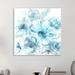 Latitude Run® 'Watercolor Blues' Watercolor Painting Print on Wrapped Canvas in White | 36 H x 36 W x 1.5 D in | Wayfair