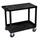 Luxor Utility Cart Plastic in Black | 33.5 H x 18 W x 18 D in | Wayfair EC21HD-B