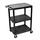 Luxor E Series Utility Cart Plastic in Black | 35.25 H x 35.25 W x 18 D in | Wayfair EC222HD-B