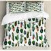 Ambesonne Cactus Sketchy Spiked Mexican Garden Foliage Boho Hand Drawn Line Art Cacti in Pots Duvet Cover Set Microfiber in Green/White | Wayfair