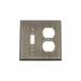 Nostalgic Warehouse New York 2-Gang Duplex Outlet/Toggle Light Switch Combination Wall Plate in Gray | 4.63 H x 4.63 W x 0.32 D in | Wayfair 719779