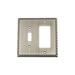 Nostalgic Warehouse Egg & Dart 2-Gang Toggle Light Switch/Rocker Combination Wall Plate in Gray | 4.88 H x 4.88 W x 0.38 D in | Wayfair 719838