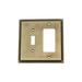 Nostalgic Warehouse Rope 2-Gang Toggle Light Switch/Rocker Combination Wall Plate in Yellow | 5.13 H x 5.13 W x 0.25 D in | Wayfair 719754