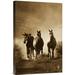 East Urban Home Oregon 'Horse Group of Four Approaching Camera' - Photograph Print on Canvas in Brown | 30 H x 20 W x 1.5 D in | Wayfair