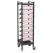 Omnimed Big Beam 8 Cap Horizontal Storage File Cart Metal | 53.38 H x 14.5 W x 15 D in | Wayfair 264580-WG