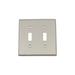 Nostalgic Warehouse New York 2-Gang Toggle Light Switch Wall Plate in Gray | 4.63 H x 4.63 W x 0.32 D in | Wayfair 719987