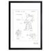 Oliver Gal Megatron 1986 Framed Memorabilia - Picture Frame Drawing Print Paper in Black/Gray/White | 20.5 H x 14.5 W x 0.5 D in | Wayfair