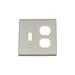 Nostalgic Warehouse New York 2-Gang Duplex Outlet/Toggle Light Switch Combination Wall Plate in Gray | 4.63 H x 4.63 W x 0.32 D in | Wayfair 719995