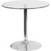 Orren Ellis Abdiwali 31.5" Round Glass Table w/ 29"H Chrome Base - Pedestal Table - Event Table Glass | 29 H x 31.5 W x 31.5 D in | Wayfair