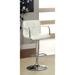 Orren Ellis Mendon Swivel Adjustable Height Bar Stool Leather in White | 20.25 W x 19 D in | Wayfair ORNE8744 44337747