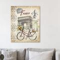 Ophelia & Co. 'Paris Sketch: Bicycle' Graphic Art Print on Wrapped Canvas in White/Black | 45 H x 36 W x 1.5 D in | Wayfair OPCO4494 42171345
