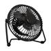 Optimus 4" Table Fan, Metal in Black | 6 H x 6 W x 4 D in | Wayfair OPSF4040