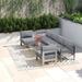 Ivy Bronx Shore 5-piece Outdoor Patio Aluminum Sectional Sofa Set in Gray | Wayfair ORNE3669 41988416