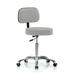 Perch Chairs & Stools Height Adjustable Exam Stool w/ Basic Backrest Metal in Gray | 41.25 H x 24 W x 24 D in | Wayfair WTBAC2-BGR