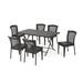 Orren Ellis Soumya Outdoor Wicker 7 Piece Dining Set Wicker/Rattan in Brown | 29 H x 59.25 W x 31.5 D in | Wayfair ORNE4476 42418944