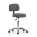 Perch Chairs & Stools Height Adjustable Exam Stool w/ Basic Backrest Metal in Gray | 41.25 H x 24 W x 24 D in | Wayfair WTBAC2-BCH