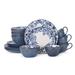 Pfaltzgraff Gabriela 16-Piece Dinnerware Set, Service for 4 Ceramic/Earthenware/Stoneware in Blue | Wayfair 5216941