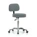 Perch Chairs & Stools Task Chair Aluminum/Upholstered in Gray | 30.5 H x 24 W x 24 D in | Wayfair WTBAC2-BCIF-NOFR