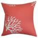 The Pillow Collection Jessamae Cotton Throw Pillow Down/Feather/Cotton | 18 H x 18 W in | Wayfair P18-PP-CORAL-CORAL