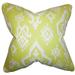 The Pillow Collection Ishaq Ikat Throw Pillow Polyester/Polyfill/Cotton Blend | 22 H x 22 W in | Wayfair P22-raji-canalgreen-c55-l45