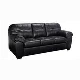 Red Barrel Studio® Bellamy 88.5" Genuine Leather Pillow Top Arm Sofa Genuine Leather in Black | 38 H x 88.5 W x 37.5 D in | Wayfair