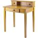 Red Barrel Studio® Hilderbrand Solid Wood Desk w/ Hutch Wood in Brown | 34.65 H x 30 W x 20.19 D in | Wayfair RDBL2439 34946418
