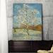Red Barrel Studio® 'Peach Trees in Blossom' Graphic Art Print on Canvas Canvas, Solid Wood in Blue/Brown/Green | 27 H x 18 W x 1.5 D in | Wayfair