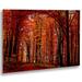 Trademark Fine Art 'The Red Way' by Philippe Sainte-Laudy Photographic Print on Metal in Green/Orange/Red | 16 H x 22 W x 1 D in | Wayfair