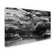 Trademark Fine Art 'Lake Erie Waves' by Jason Shaffer Photographic Print on Wrapped Canvas Metal in Black/White | 22 H x 32 W x 2 D in | Wayfair