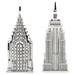 Godinger Silver Art Co Big Apple Salt & Pepper Set Metal in Gray | 4 H x 1.75 W x 1.75 D in | Wayfair 569