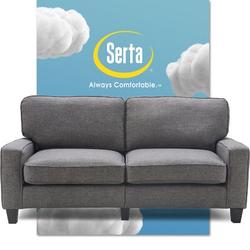 Serta at Home Serta Palisades Upholstered Tool-Free Assembly Straight Arm 73" Sofa for Living Room in Gray | 35 H x 73 W x 32.5 D in | Wayfair